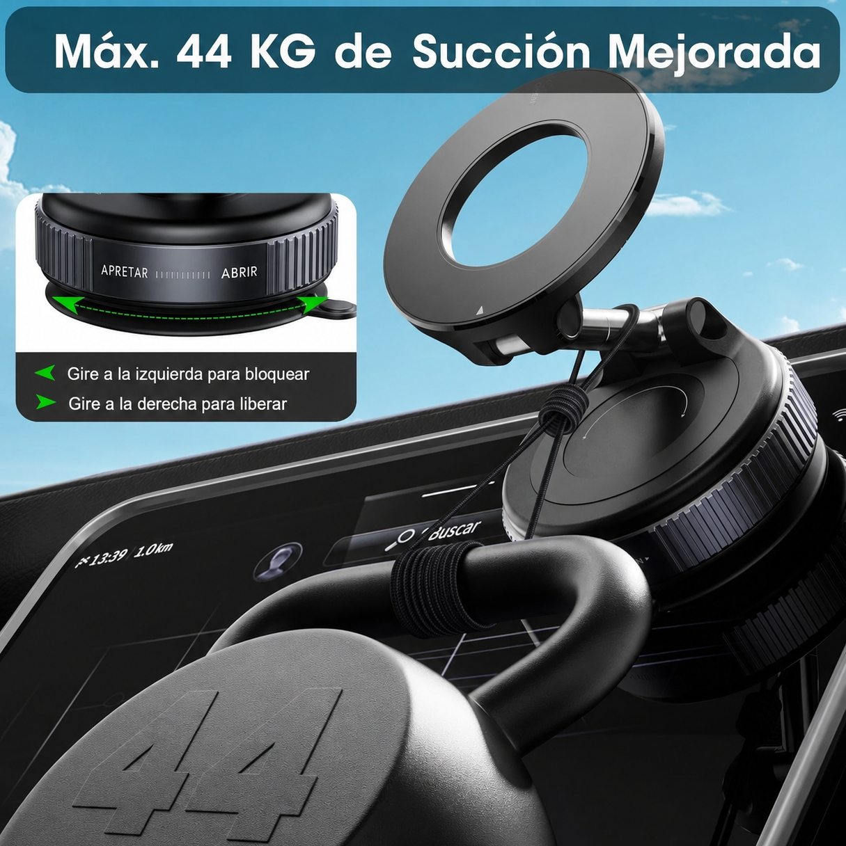 IronGrip 360 — Soporte Magnético con Ventosa de Vacío